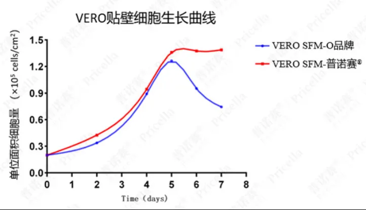 普诺赛®VERO无血清培养基与O品牌VERO无血清培养基培养效果对比 普诺赛®VERO无血清培养基与O品牌VERO无血清培养基培养效果对比
